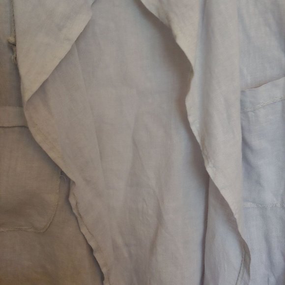 Tempo Paris made in Paris Italy. Linen waterfall lagonlook kimono Size small - Picture 6 of 16